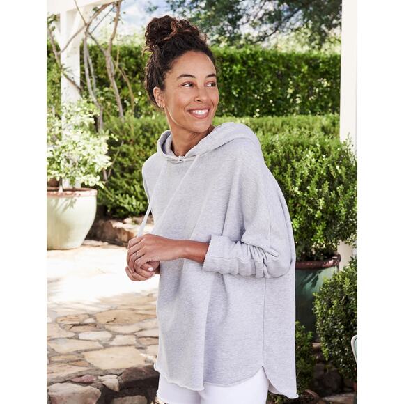 NEW Frank & Eileen Kane Capelet Hoodie in Gray Melange Triple Fleece Sz L - Picture 1 of 7